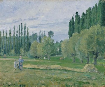 haymaking 1874 Camille Pissarro Oil Paintings